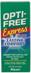 Opti-Free Express Multi-Purpose Disinfecting Solution, Lasting Comfort No Rub Formula, 4 oz