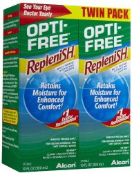 Opti-Free Replenish Multi-purpose Disinfecting Solution, 10-Ounce Bottles (Pack of 2)