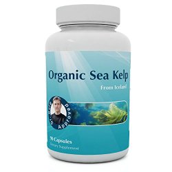 Organic Sea Kelp Supplement – 90 Capsules – Pure Icelandic Sea Kelp – Natural Iodine & Sea Nutrients By Dr. Berg