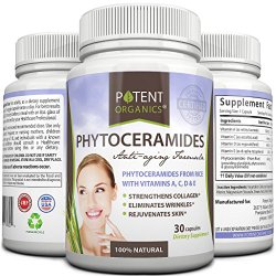 Premium Phytoceramides Capsules – Skin Vitamins and Natural Facelift. Great for Wrinkle Reduction – Provide Skin Hydration – Prevent Aging without Botox