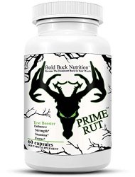 Prime Rut – Testosterone Booster – Most Potent Dose Available – Full Month Cycle – All Natural Ingredients Made in the USA