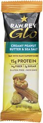 Raw Rev Glo Creamy Peanut Butter and Sea Salt, 1.6 Oz. Bars, 12 Count