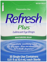 Refresh Plus Lubricant Eye Drops, 30 containers