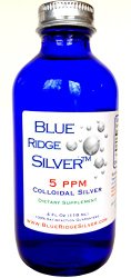 SALE 40% OFF!! – Blue Ridge Silver, 4 oz Glass Bottle Colloidal Silver