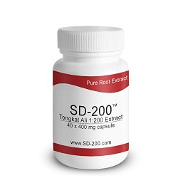 SD-200 Genuine Tongkat Ali Extract 200:1 – Herbal Testosterone Booster (aka Longjack)
400mg, 40 Capsules