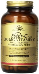Solgar, Ester-C® Plus 500 mg Vitamin C, 250 Vegetable Capsules (Ester-C® Ascorbate Complex)