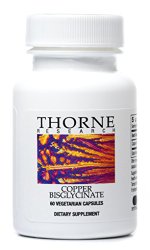 Thorne Research – Copper Bisglycinate – 60 Vegetarian Capsules