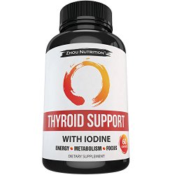 Thyroid Support Complex With Iodine to Improve Energy & Help Lose Weight – Natural Supplement to Increase Concentration, Boost Metabolism & Reduce Brain Fog – ‘Feel-Like-Your-Old-Self-Again’ Guarantee