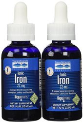 Trace Minerals Research Liquimins Ionic Iron, 22 mg, 1.42-Ounce (Pack of 2)