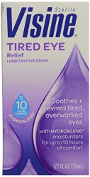 Visine, Lubricant Eye Relief Drops, Tired Eye Relief, 0.5 fl oz
