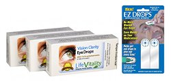 Vision Clarity Carnosine (NAC) Eye Drops with EZ Drops Combo, 3 Box Discount, 23.95 Each, 2 Vials per box, 30 ml Total