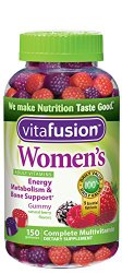 Vitafusion Women’s Gummy Vitamins, Natural Berry Flavors, 150 Count