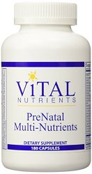 Vital Nutrients – PreNatal Multi-Nutrients 180 Capsules,180 Count