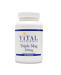 Vital Nutrients Triple Magnesium Supplement, 250 mg, 90 Capsules