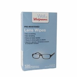 Walgreens Pre-Moistened Lens Wipes, 120 ea