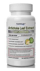 #1 Artichoke Leaf Extract – Powerful 600mg, 180 Capsules – Formulated and Manufactured in USA – 100% Money Back Guarantee