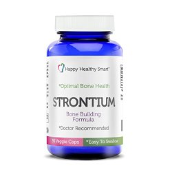 #1 Strontium Bone Healthy Supplement Recommended By Doctors Worldwide 90, Easy To Swallow Veggie Caps Made In The USA