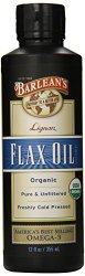 Barlean’s Organic Lignan Flax Oil, 12-Ounce Bottle