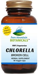 Broken Cell Chlorella Capsules. 90 Kosher Veggie Caps. Now with 500mg Organic Chlorella Pyrenoidosa Powder