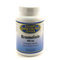 Bromelain 400 Mg By Vitamin Discount Center – 120 Capsules