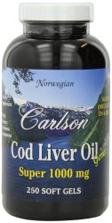 Carlson Super 1000mg Cod Liver Oil, 250 Softgels