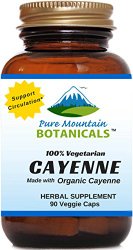 Cayenne Pepper Capsules – 90 Kosher Caps – Now with 500mg Organic Cayenne Pepper Fruit Powder – Nature’s Best Hot Supplement