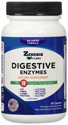Digestive Enzymes Supplement – 90 Capsules – With Protease, Amylase, Lipase, Bromelain, and 14 Other Enzymes