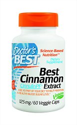 Doctor’s Best Best Cinnamon Extract Cinnulin PF (125 mg), Vegetable Capsules, 60-Count