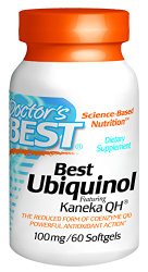 Doctor’s Best Best Ubiquinol Featuring Kaneka’s Qh (100mg), 60-Count