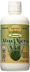 Dynamic Health Labs Organic Aloe Vera Juice with Micro Pulp, Unflavored, 32-Fluid Ounce Bottle