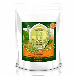 E-Z Detox Diet Tea – 15 Day Detox. Natural Weight Loss, Appetite Control, Body Cleanse. One Pound a Day Proven Weight Loss Diet Tea