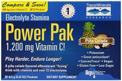 Electrolyte Stamina Power Pak Pina Colada Trace Minerals 32 Packets(6.5g for each Packets)