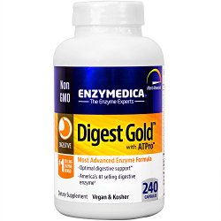 Enzymedica – Digest Gold with ATPro, Optimal Digestive Support, 240 Capsules (FFP)
