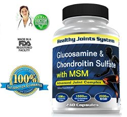 Glucosamine Chondroitin MSM Supplement Advanced Joint Complex by Healthy Joints System – 240 Tablets