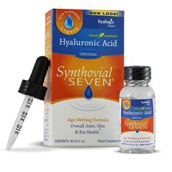 Hyalogic Synthovial Seven Hyaluronic Acid Liquid – HA Joint Support – Vegan – 1 oz