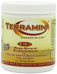 Ion Charged Terramin Mega-Mineral Supplement & Internal Detoxifier/Cleanser, 1-Pound Powder Jar