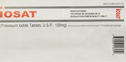 IOSAT 130 mg Potassium Iodide Tablets, 5 Count