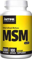 Jarrow Formulas MSM Sulfur 1000mg, 100 Capsules