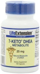 Life Extension 7 Keto DHEA 25 Mg Capsules, 100-Count