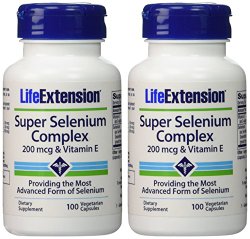 Life Extension – Super Selenium Complex & Vitamin E – 200 Mcg – 100 Vcaps (200 VCAPS)