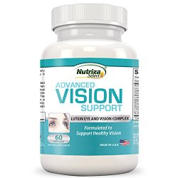 Lutein Advance Vision Support – Vision Formula Pills with Lutein, Bilberry, Zinc, Grapeseed & Essential Vitamins – All Natural Vision Capsules for Eye Health – Made in USA!
