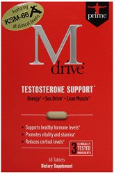 Mdrive Prime Testosterone Support with DHEA, KSM-66 and Cordyceps