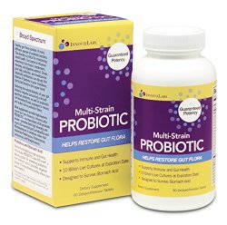 Multi-Strain PROBIOTIC (by InnovixLabs). Broad Spectrum – 26 Diverse Probiotic Strains. 10,000,000,000 Live Cultures at Expiration. Gluten-free. 60 Delayed-Release Tablets.