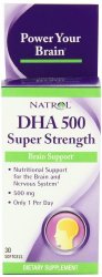 Natrol DHA 500mg Super Strength Softgels, 30-Count