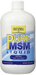 Natural Balance 700 mg Pure MSM Nutritional Supplement, 16 Ounce