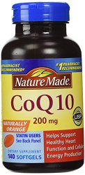 Nature Made CoQ 10 Liquid Softgels Naturally Orange 200 mg Value Size -140CT