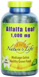 Nature’s Life Alfalfa Leaf Tablets, 1000 Mg, 500 Count