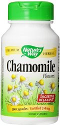 Nature’s Way Chamomile Flowers ,  350 mg, 100 Capsules