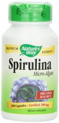 Nature’s Way Spirulina Capsules, 380 mg, 100-Count