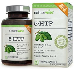 NatureWise 5-HTP – Supports Appetite Suppression, Mood, Stress, and Sleep, 100 mg, 120 count